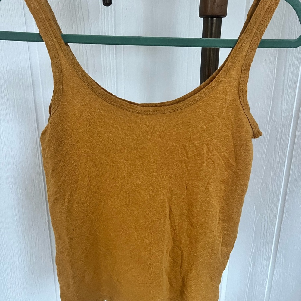 J. Crew Golden Camisole Top 100% linen XXS